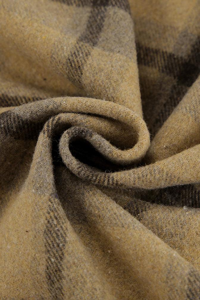 Vintage Loose Plaid Wool Coat image 7
