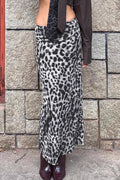 Edgy Leopard High Waist Midi Skirt image 1