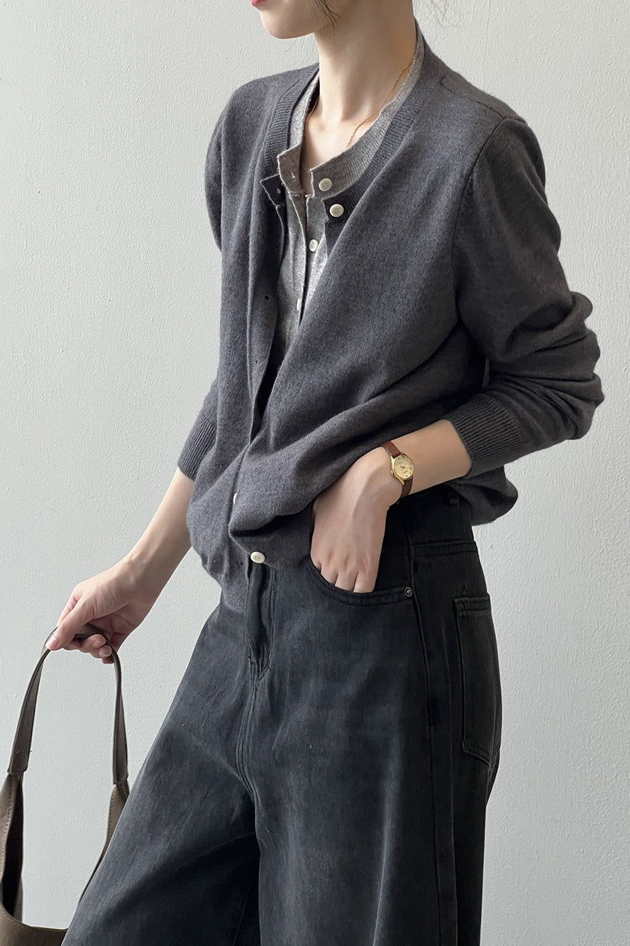 Color Block Layered Cardigan image 7