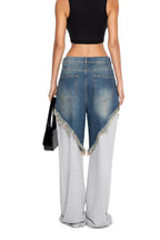 High Waist Frayed Splice Jean image 6