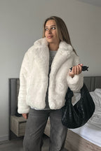 Solid Color Minimalist Fleece Loose Coat image 7