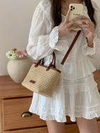 Lumi Straw Crossbody styled for Avrienne