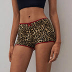 Leopard Print Chic Casual Slim Bow Sexy Shorts image 2