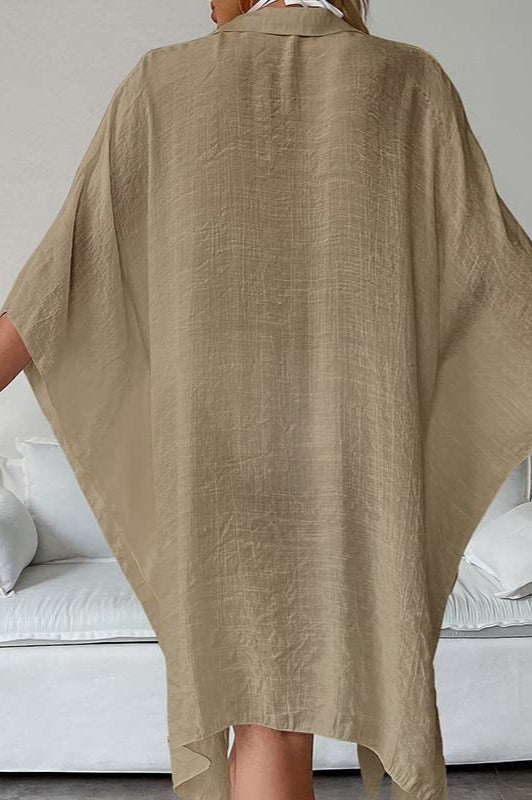Casual Batwing Sleeve Beach Cardigan image 4