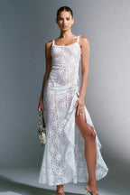 Strappy Lace Backless Maxi Boho Dress image 3