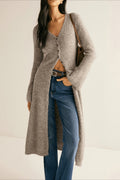 French Retro Elegant Long-Sleeve Mid-Length Knit Cardigan image 2