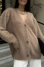 Plush V-Neck Cardigan image 11
