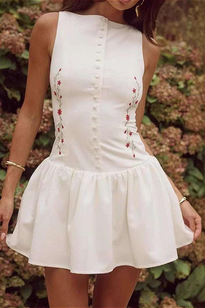 Fitted Embroidered Boho Dress image 3