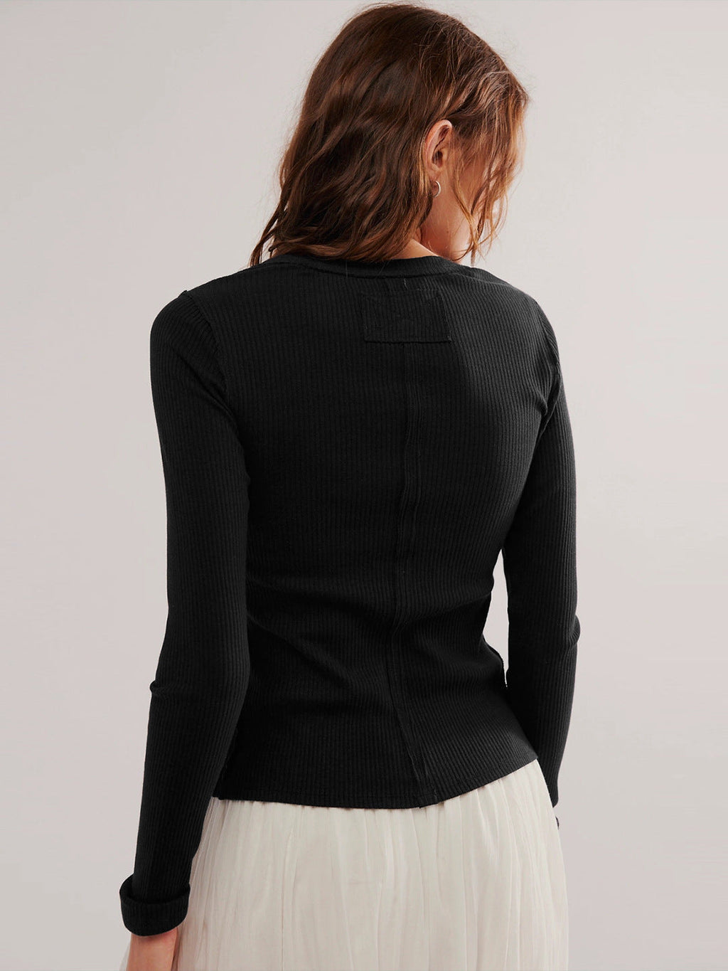 Buttoned Ribbed Knit Cardigan image 15