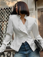 Ruffled Victorian Style Fitted Blouse image 3