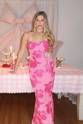 Cami Waist Cinched Floral Bodycon Maxi Dress image 1
