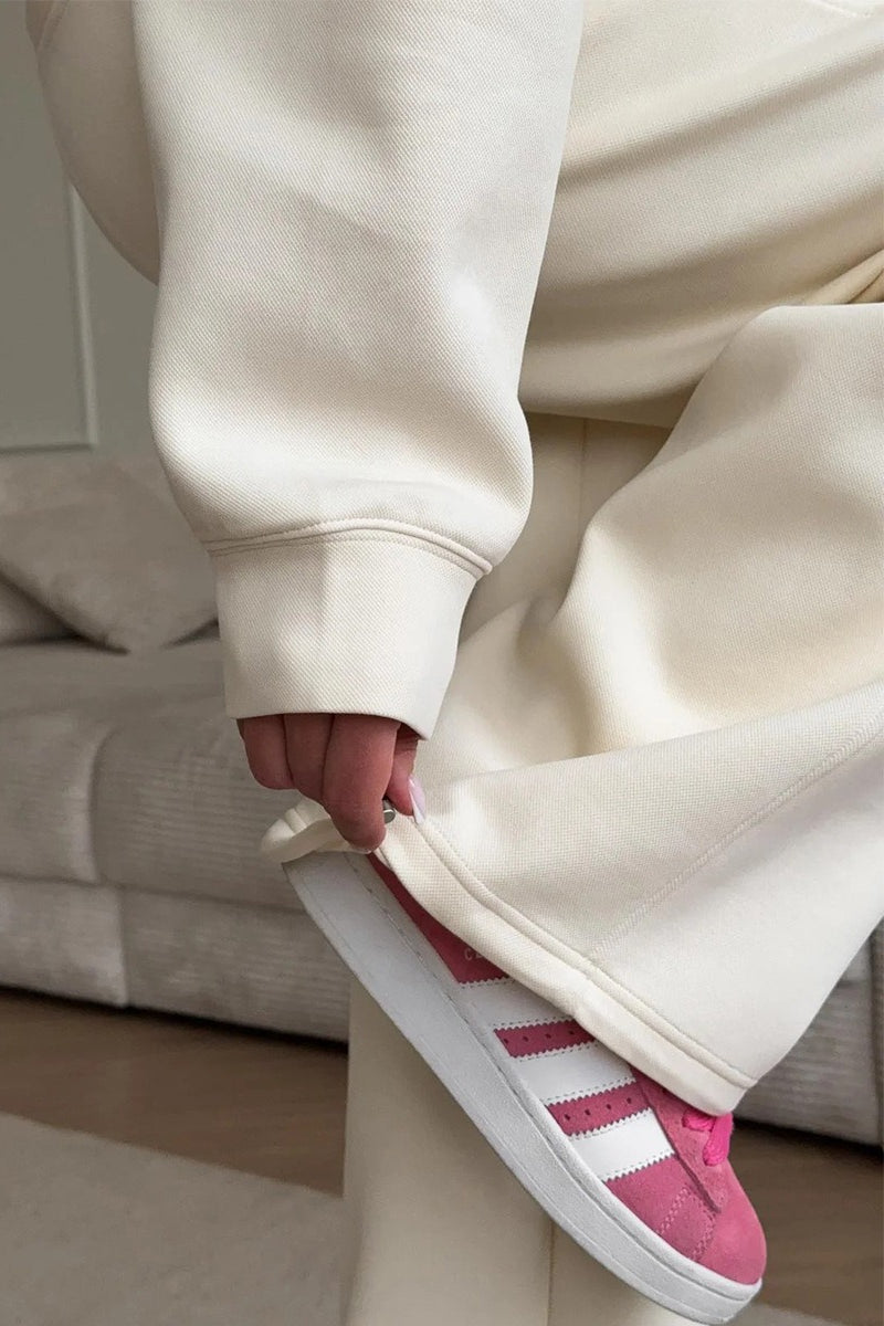 Zipper Hoodie Long Sleeve Wide Leg Pants Two Piece Set image 14