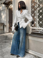 Ruffled Victorian Style Fitted Blouse image 7