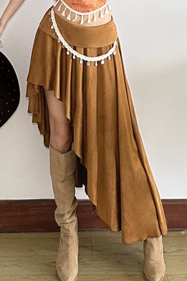 Printed Asymmetrical Slim Skirt image 3