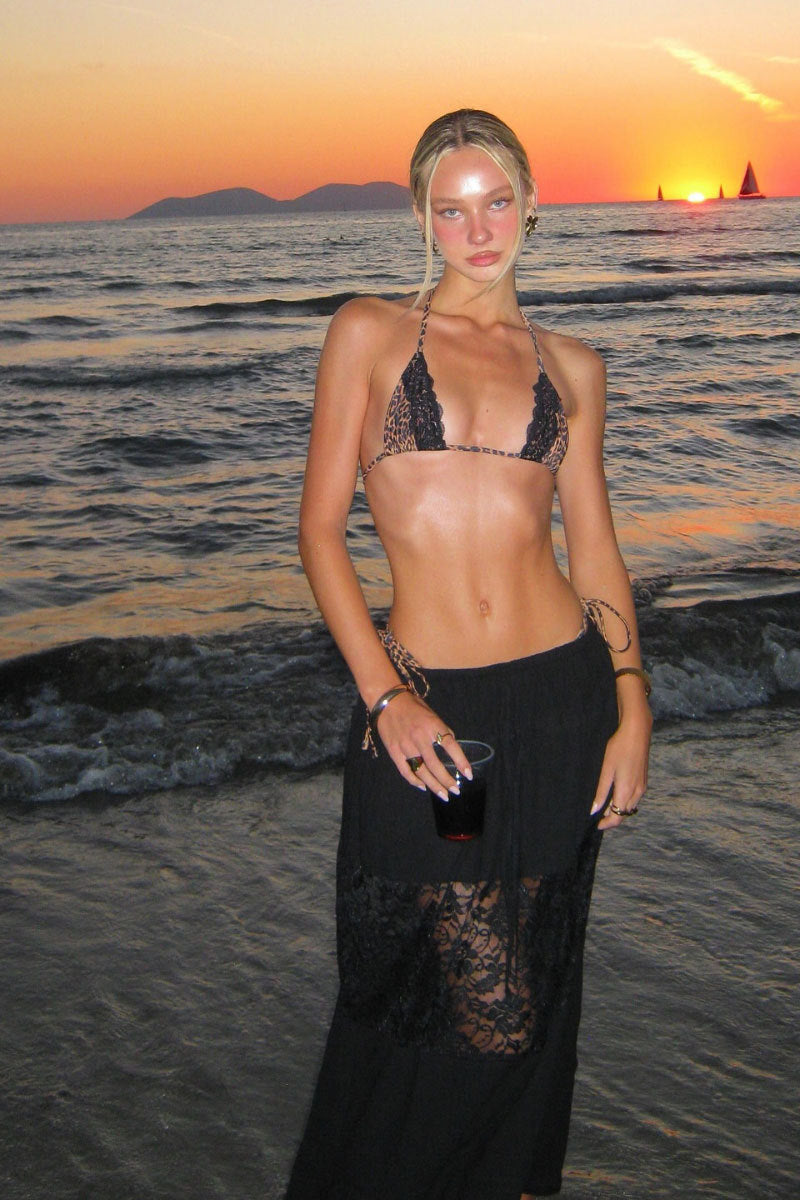 Leopard Lace Three Piece Swim Set image 1