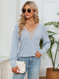Rosalie Lace Ribbed Blouse styled for Avrienne