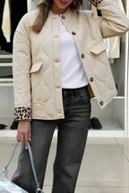 Patchwork Leopard Print Relaxed Jacket image 4