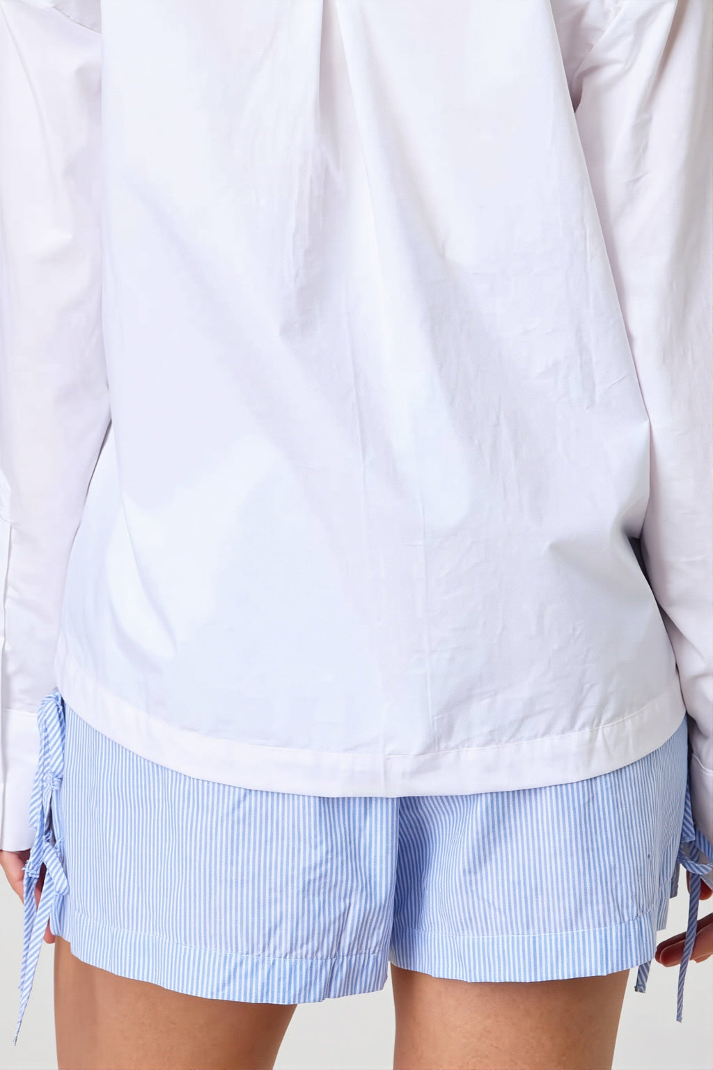 Casual Stripe Solid Drawstring Shorts image 3