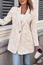 Jacquard Slim Fit Single-Button Blazer image 2