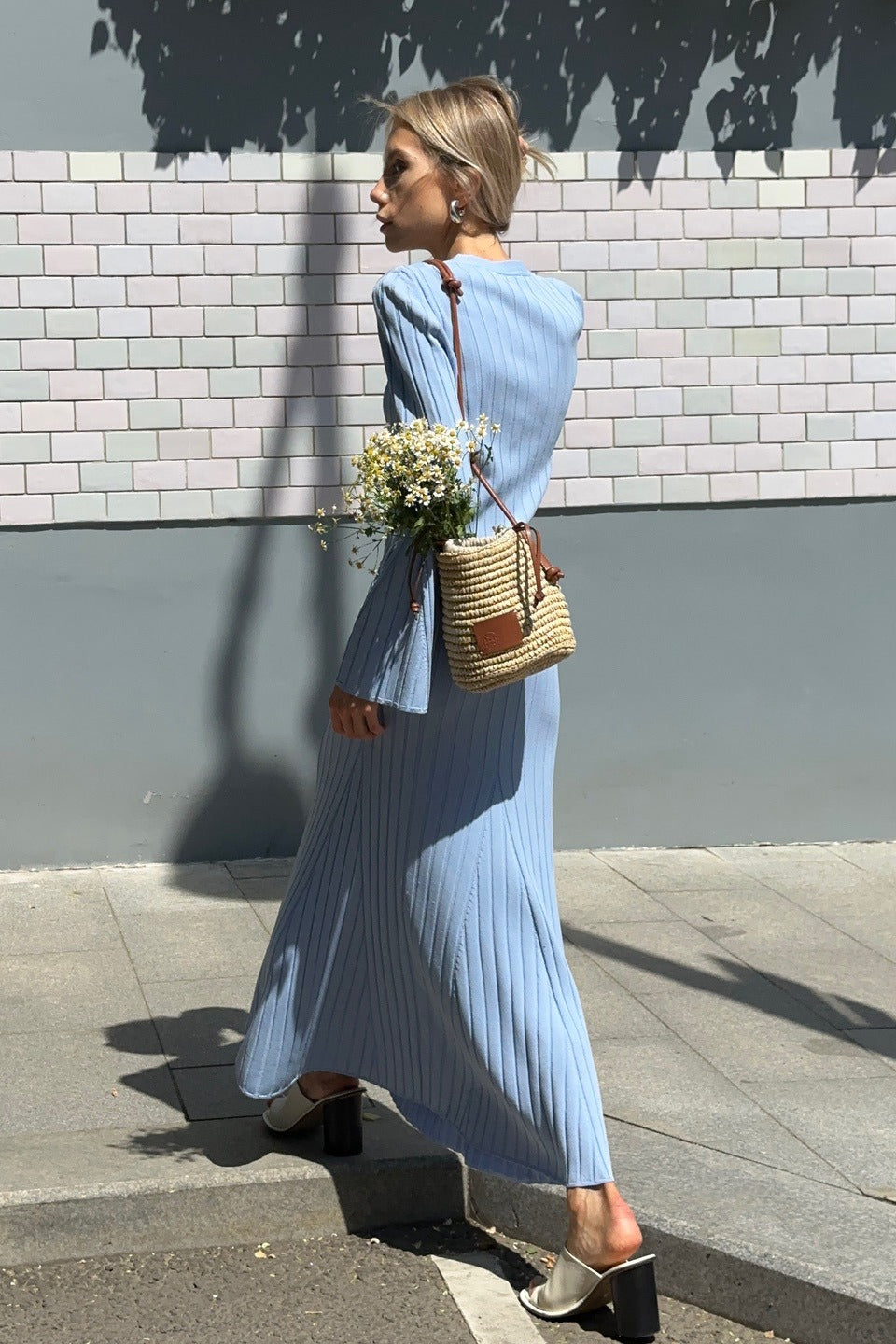 Two-Piece Bell Sleeve Knit Sweater Dress image 3
