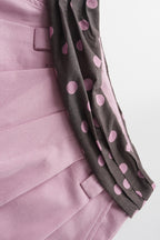 Splice Polka Dot Fold Waist Pants image 4