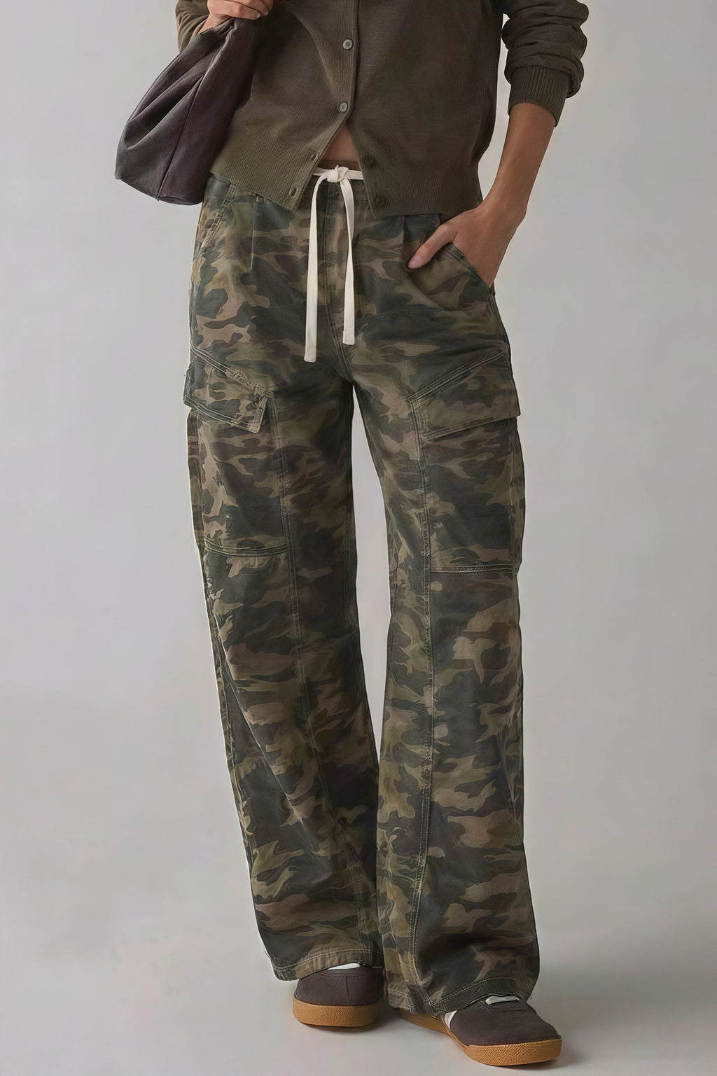 Street Tie Casual Loose Pocket Jeans image 7