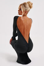 Long Sleeve Backless Bodycon Formal Dress image 12