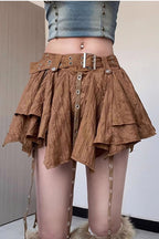 Wasteland Vintage Belt Asymmetrical Mini Skirt image 3
