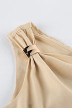 One Shoulder Asymmetric Tie Top High Waist Pants Two Piece Set image 9