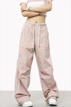 Athletic Casual Solid Drawstring Elastic Waist Pants image 5