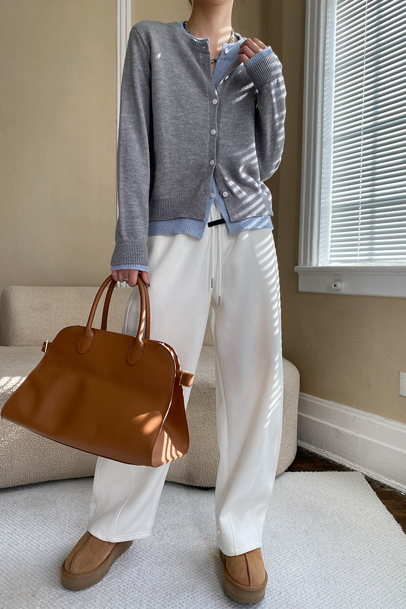 Contrast Panel Layering Cardigan image 13