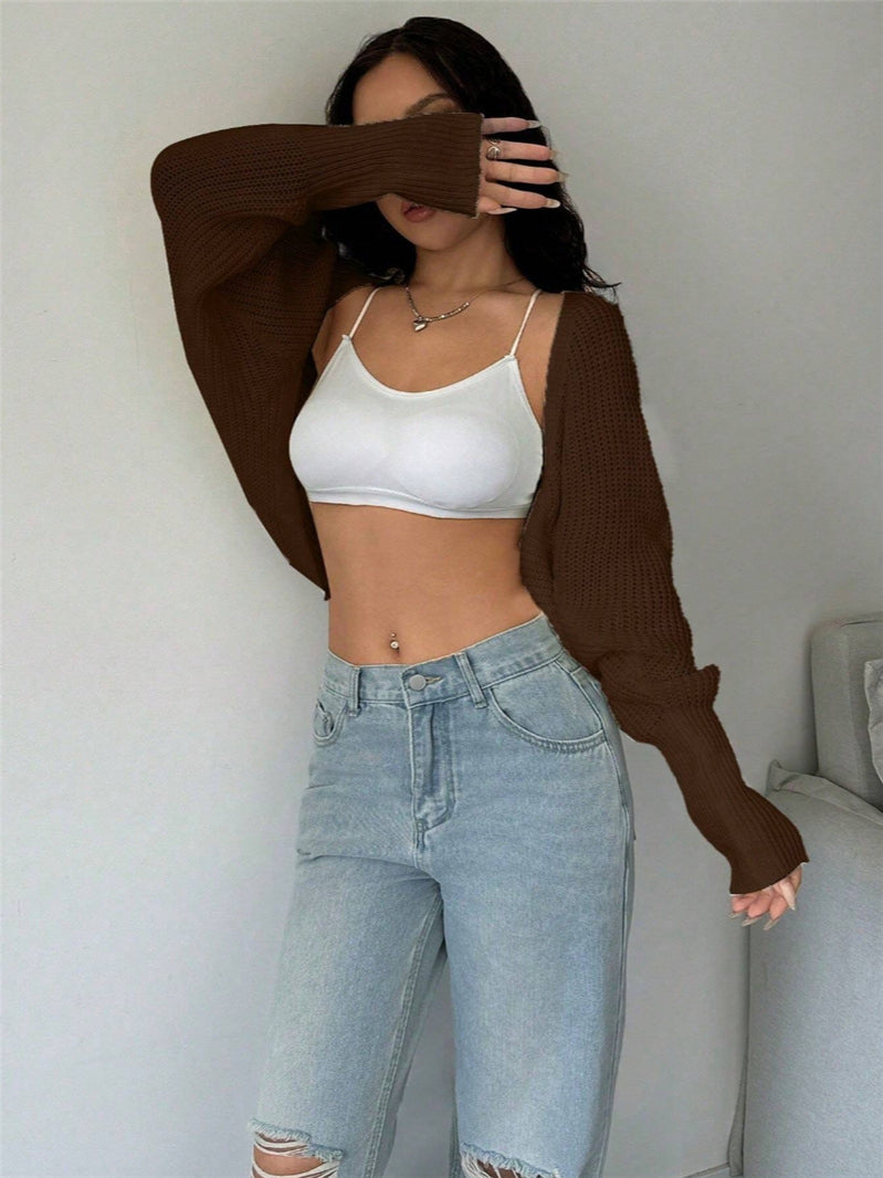 Loose Fit Knit Shrug Cardigan image 14