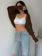 Loose Fit Knit Shrug Cardigan image 14