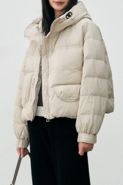 Cropped Relaxed Fit Puffer Jacket image 1