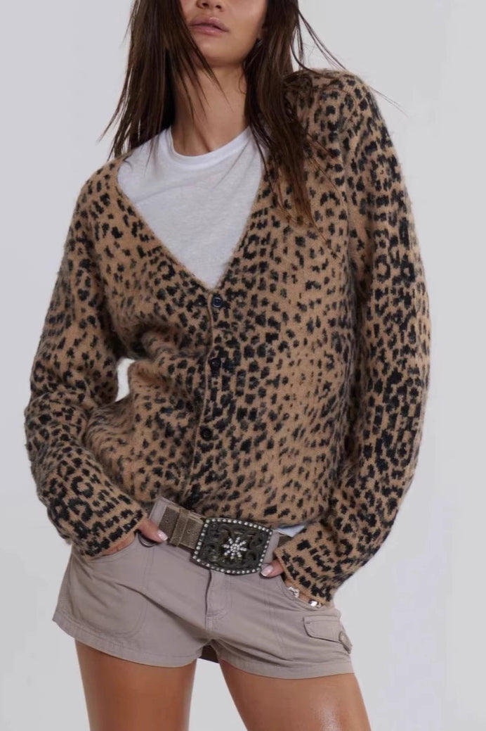 Soft Touch V-Neck Animal Cardigan image 1