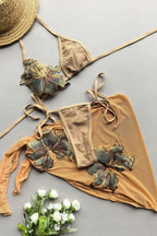 Chic Solid Bikini And Skirt Sexy Three Piece Swim Sets image 4