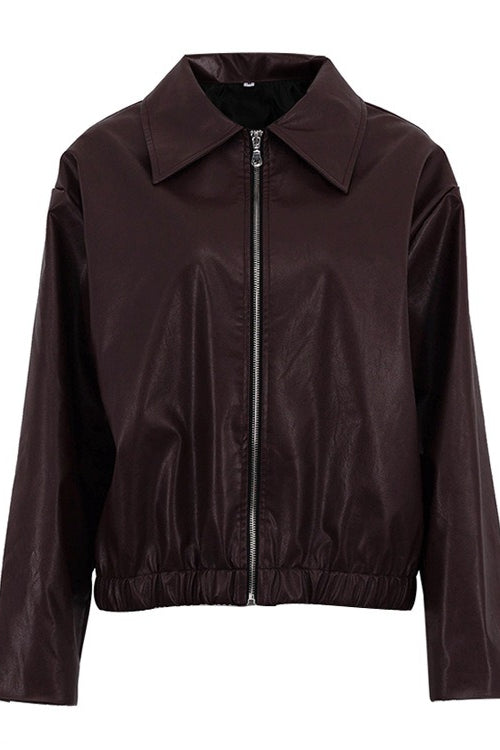 Fashion PU Leather Biker Jacket image 5