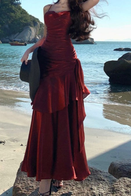 Satin Ruffle Trim Party Dress image 12