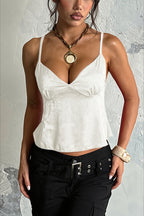 Solid Satin Jacquard Cami Top image 1