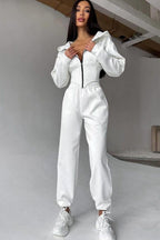 Hooded Drawstring Two Piece Pants Set image 9