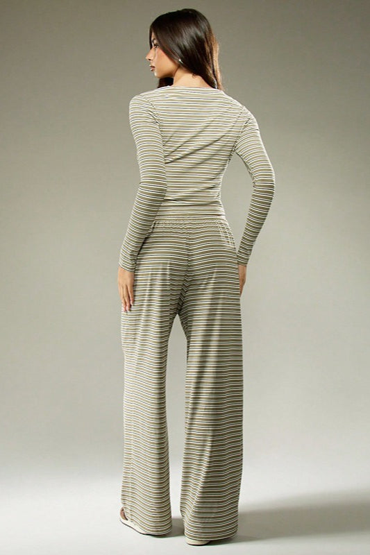 Stripe Button Cord Easy Two Piece Set image 3