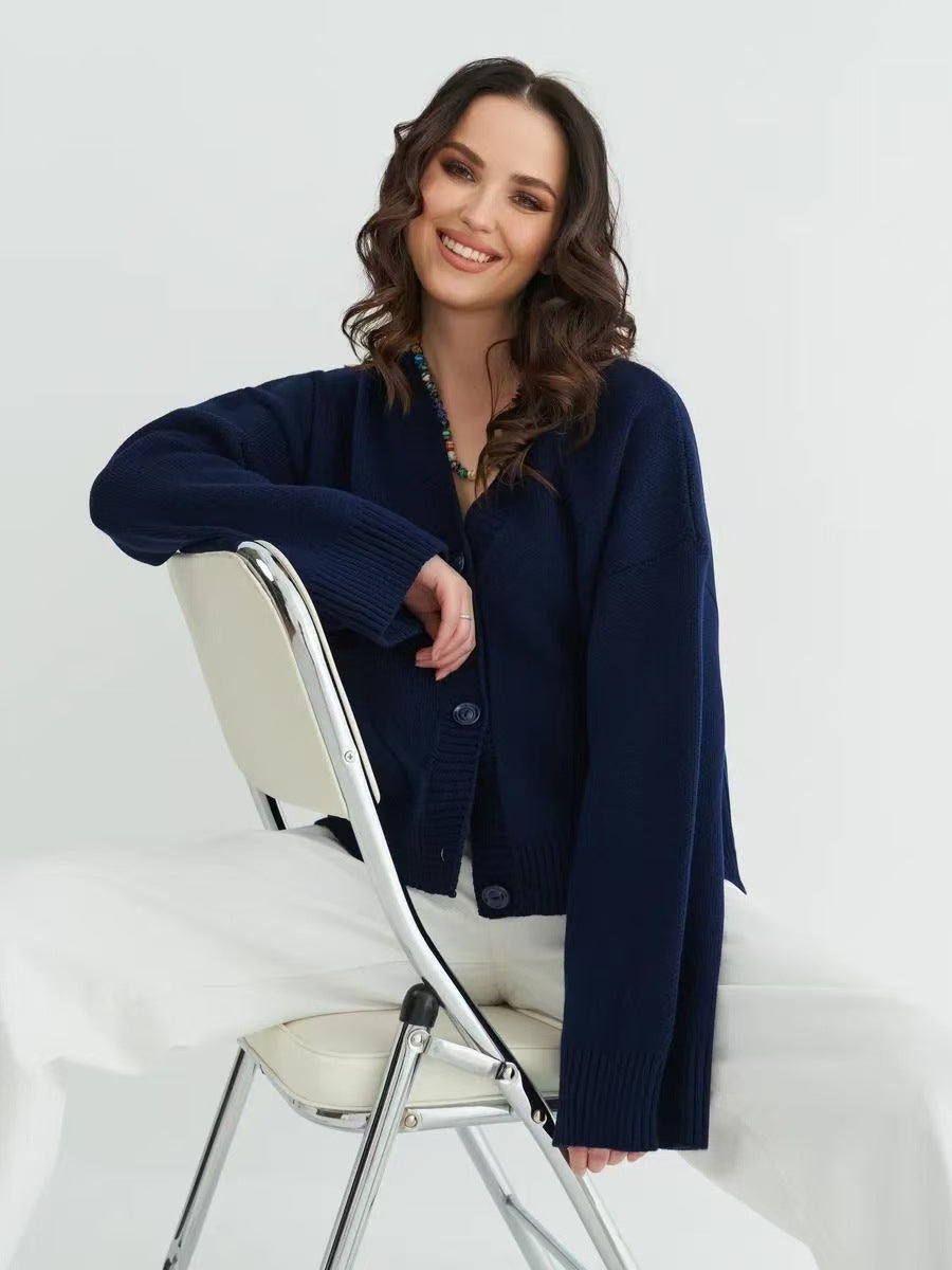 V-Neck Pocket Knit Cardigan image 20