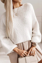 Bow-Tie Detailed Backless Loose Knit Sweater image 2