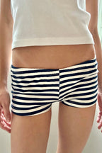 Casual Chic Stripe Skinny Low Waist Shorts image 11
