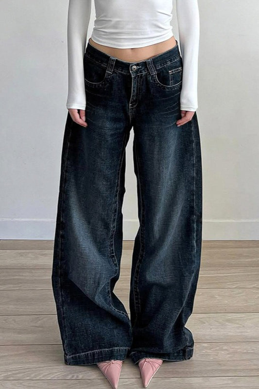 Edgy Relaxed Solid Laid-back Jeans image 1