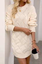 Argyle Knit Bodycon Sweater Dress image 6