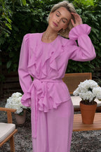 Vintage Bell Sleeve Top and Wide Leg Pants Two Piece Set image 6