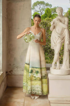 Oil Painting Scenic Cami Elegant Maxi Dress image 1