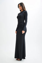 Long Sleeve Crew Neck Maxi Dress image 8