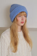 Solid Color Wool Blend Double Layer Seamless Thick Knitted Hat image 1